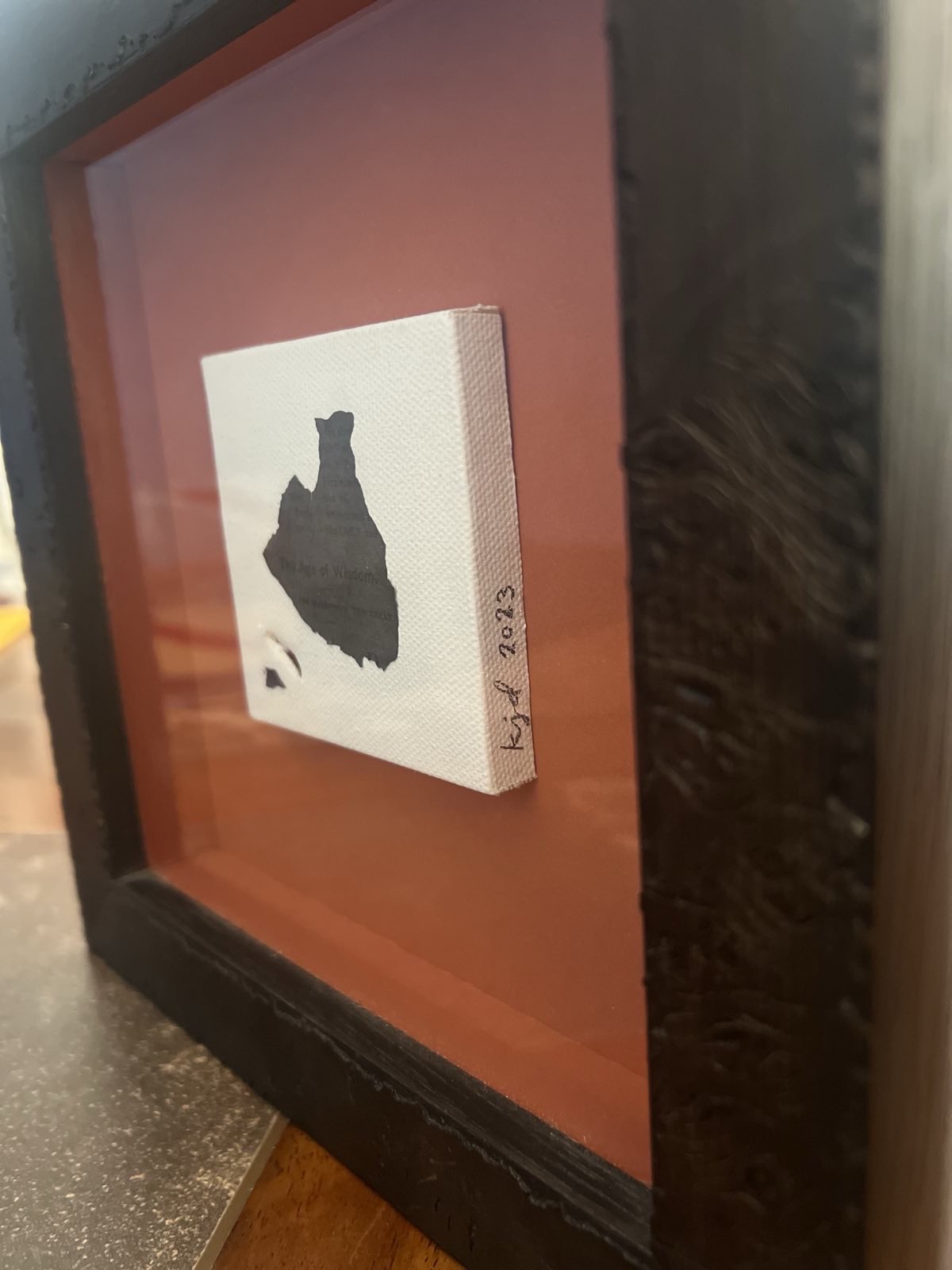 Close up of signed Age of Wisdom 1